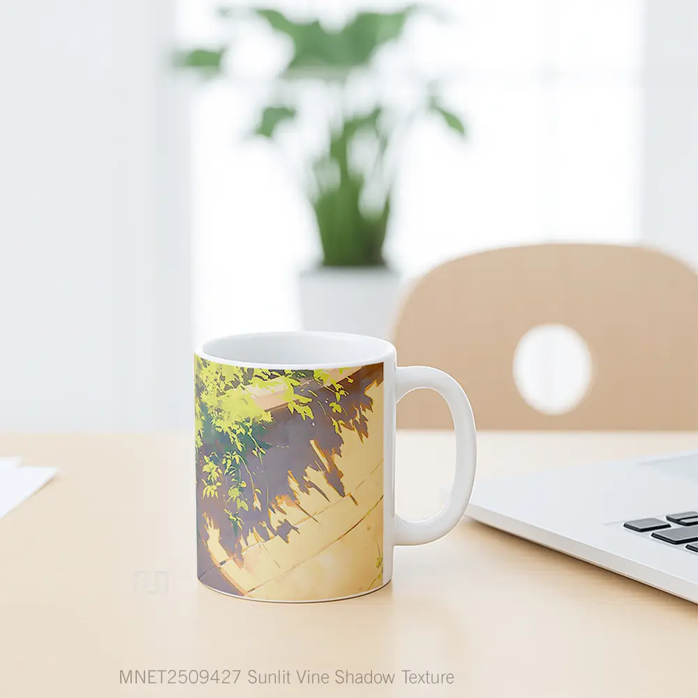 Sunlit Vine Shadow Texture Mug MNET2509427 - All-side / Desain