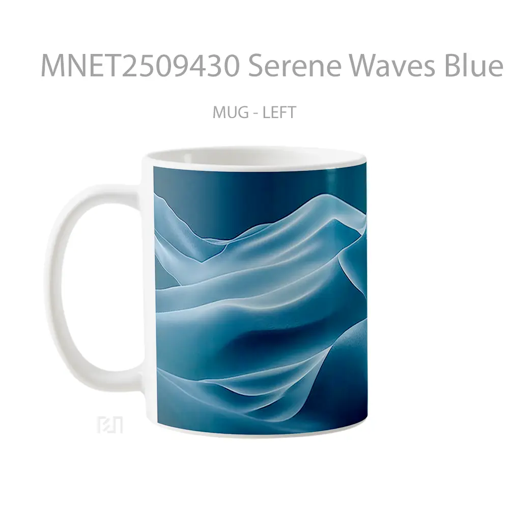 Serene Waves Blue Mug MNET2509430 - All-side / Desain