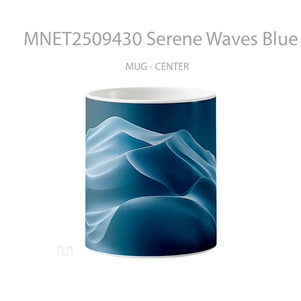 Serene Waves Blue Mug MNET2509430 - All-side / Desain