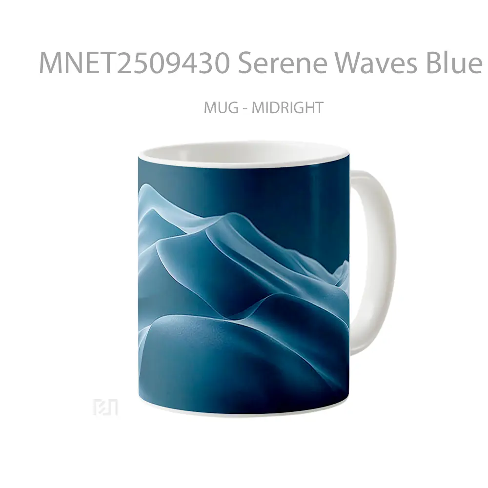 Serene Waves Blue Mug MNET2509430 - All-side / Desain
