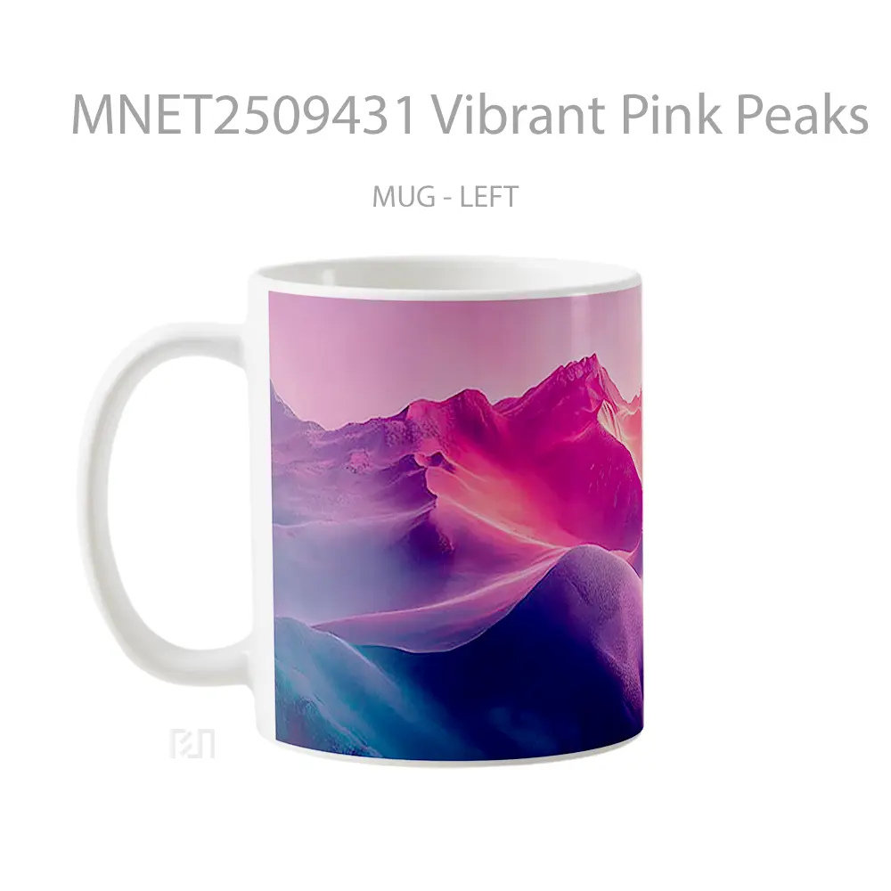 Vibrant Pink Peaks Mug MNET2509431 - All-side / Desain