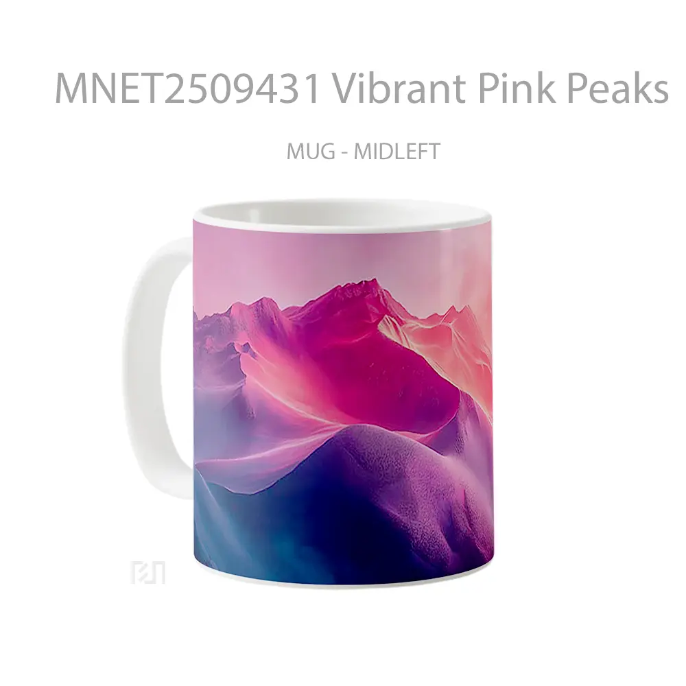 Vibrant Pink Peaks Mug MNET2509431 - All-side / Desain
