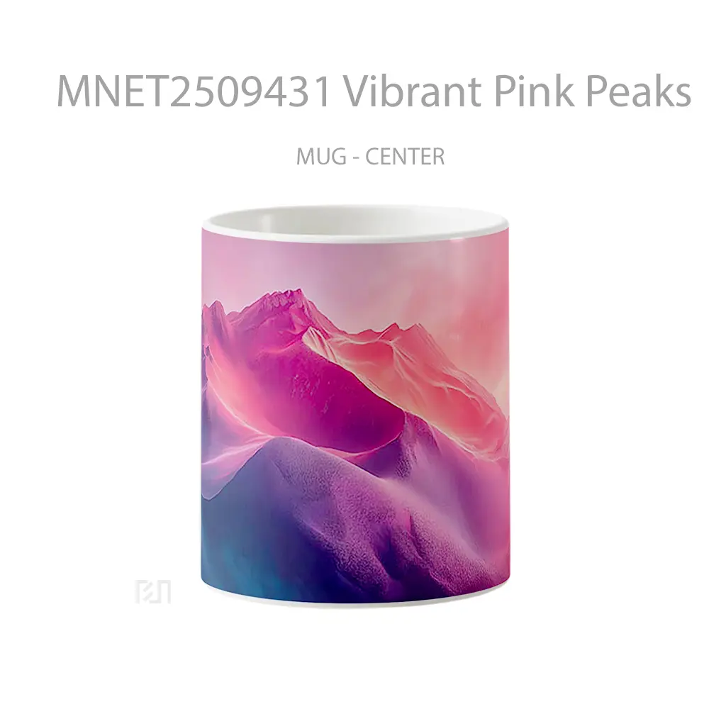Vibrant Pink Peaks Mug MNET2509431 - All-side / Desain