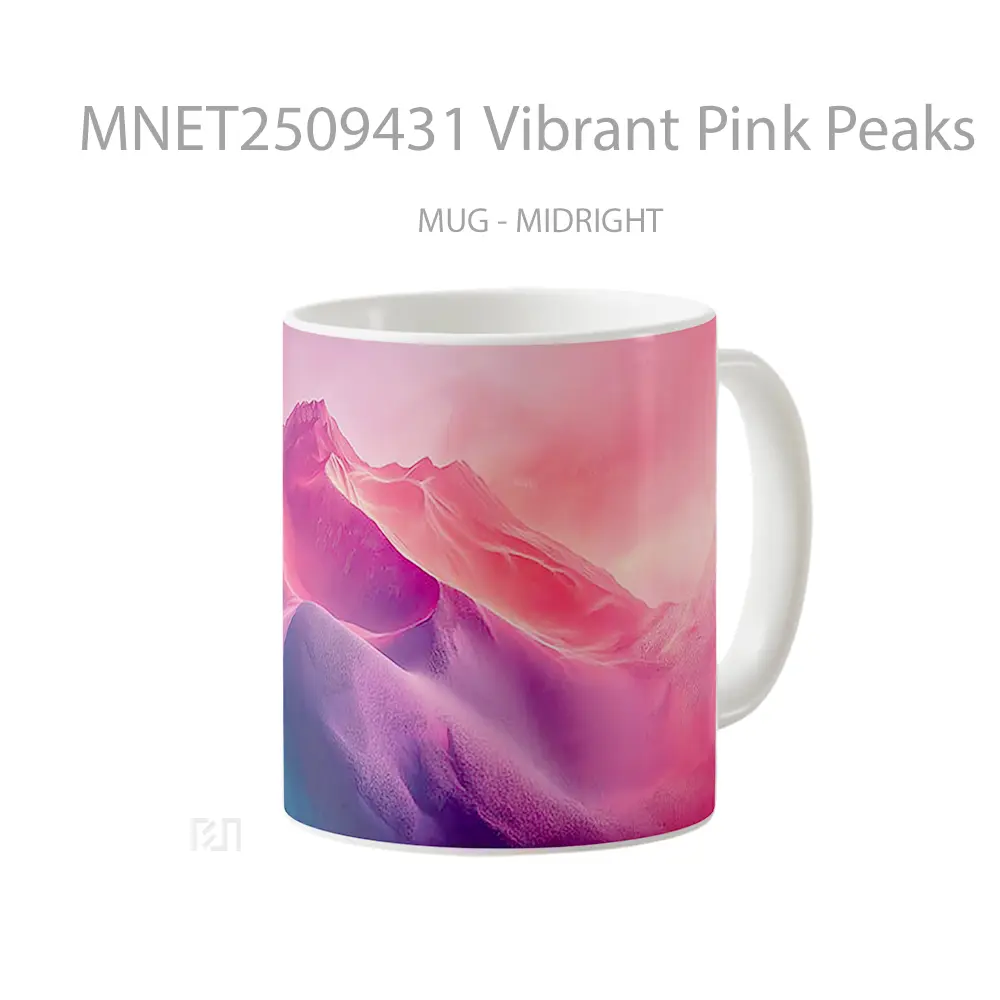 Vibrant Pink Peaks Mug MNET2509431 - All-side / Desain
