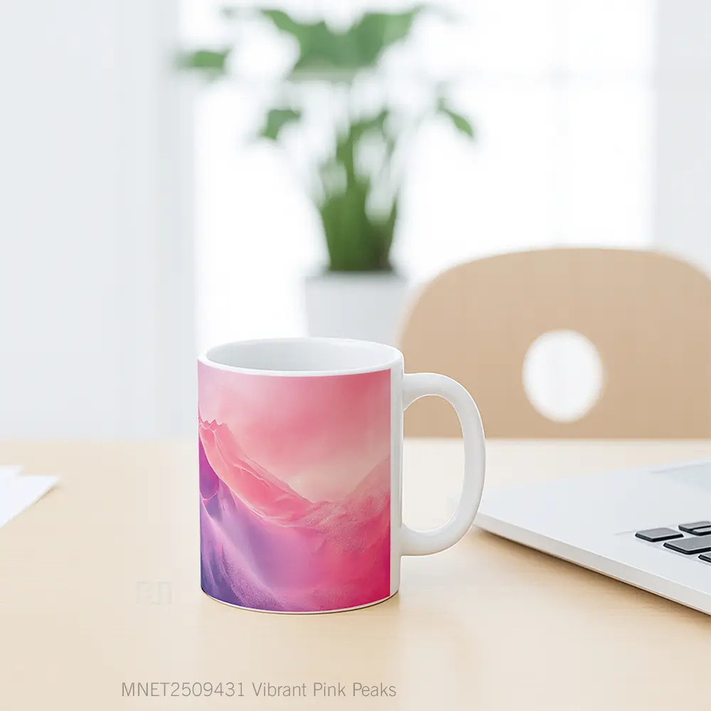 Vibrant Pink Peaks Mug MNET2509431 - All-side / Desain