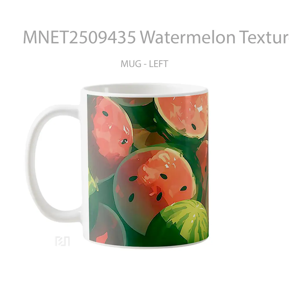 Watermelon Texture Illustration Mug MNET2509435 - All-side / Desain