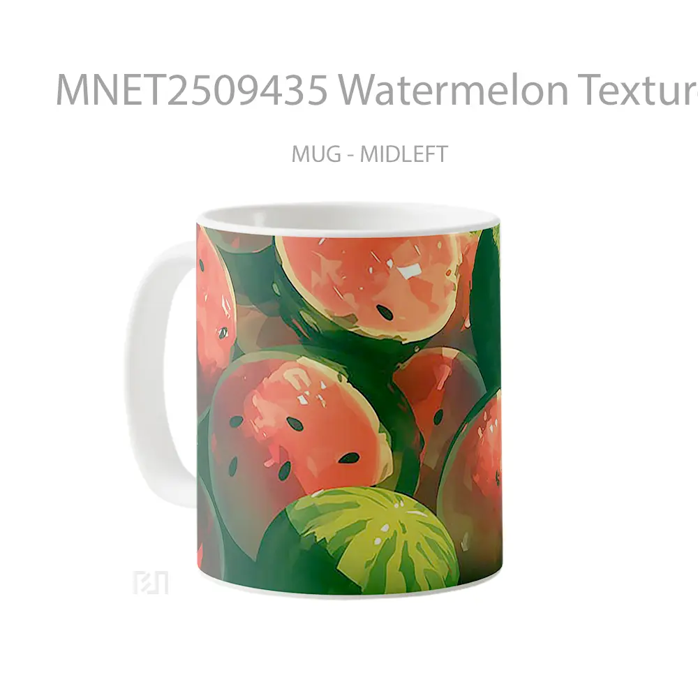 Watermelon Texture Illustration Mug MNET2509435 - All-side / Desain