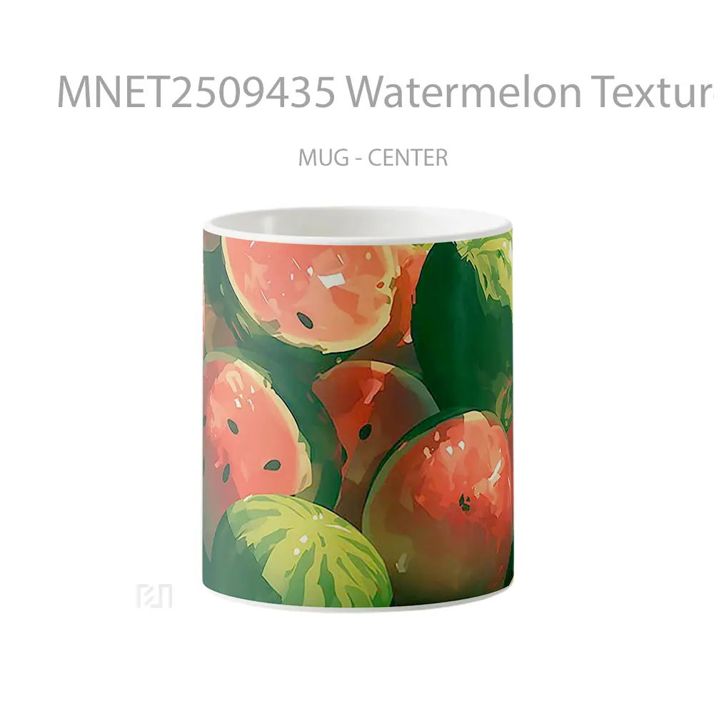 Watermelon Texture Illustration Mug MNET2509435 - All-side / Desain