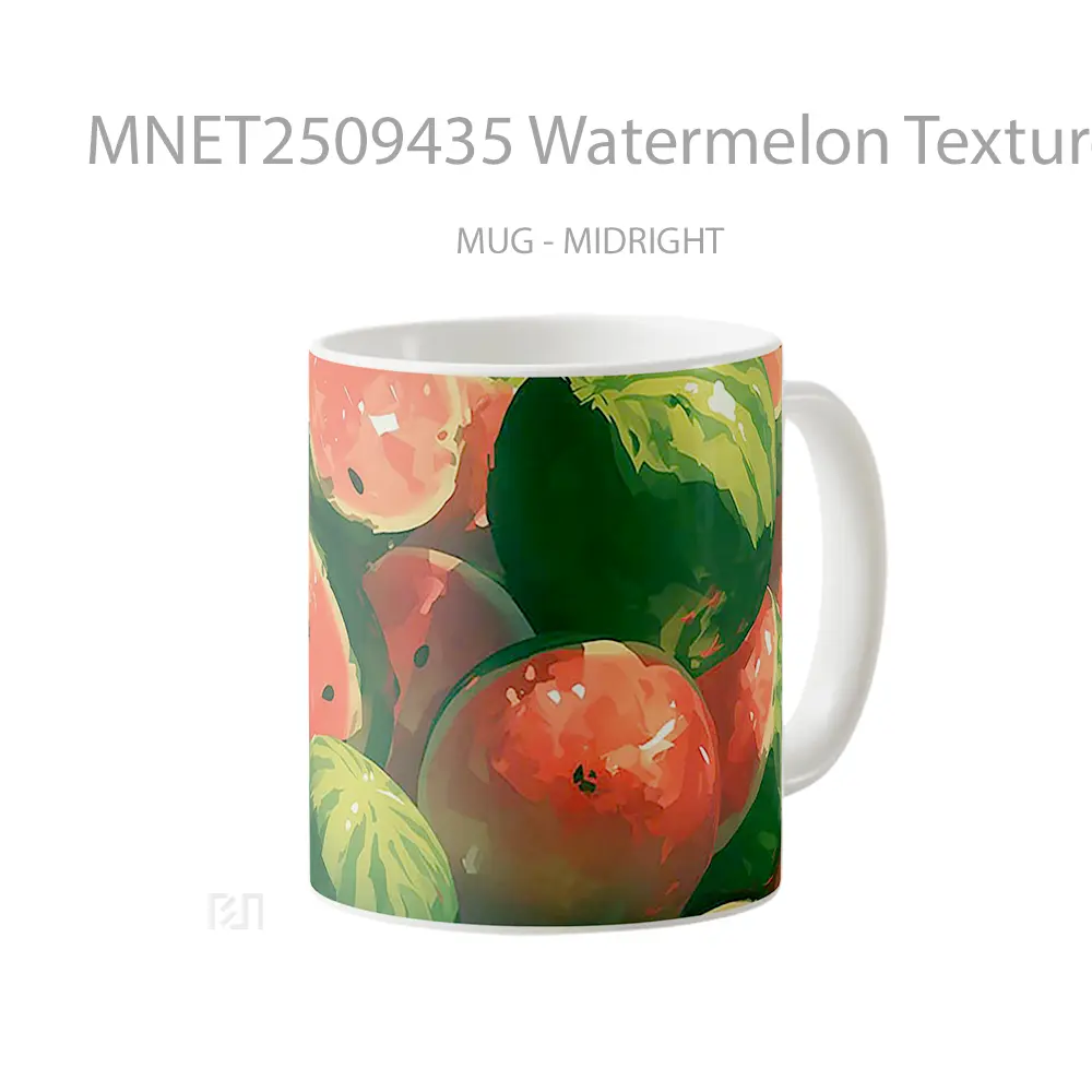 Watermelon Texture Illustration Mug MNET2509435 - All-side / Desain