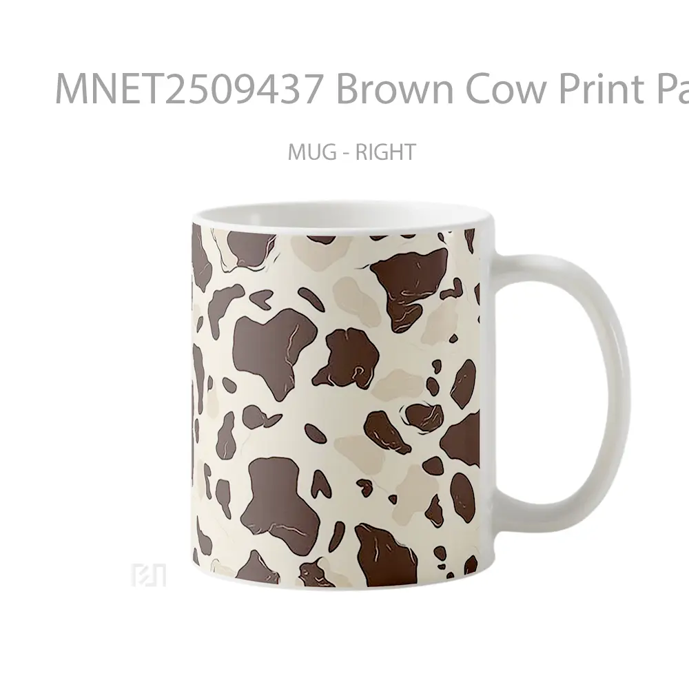 Brown Cow Print Pattern Mug MNET2509437