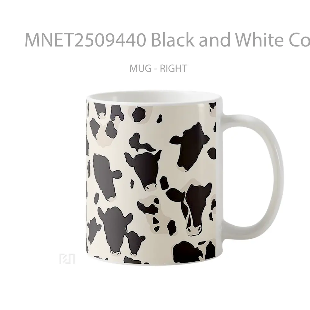 Black And White Cow Print Pattern Mug MNET2509440
