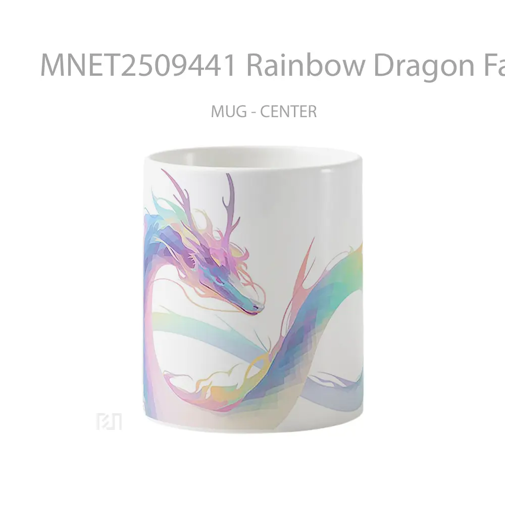 Rainbow Dragon Fantasy Art Mug MNET2509441 - All-side / Desain