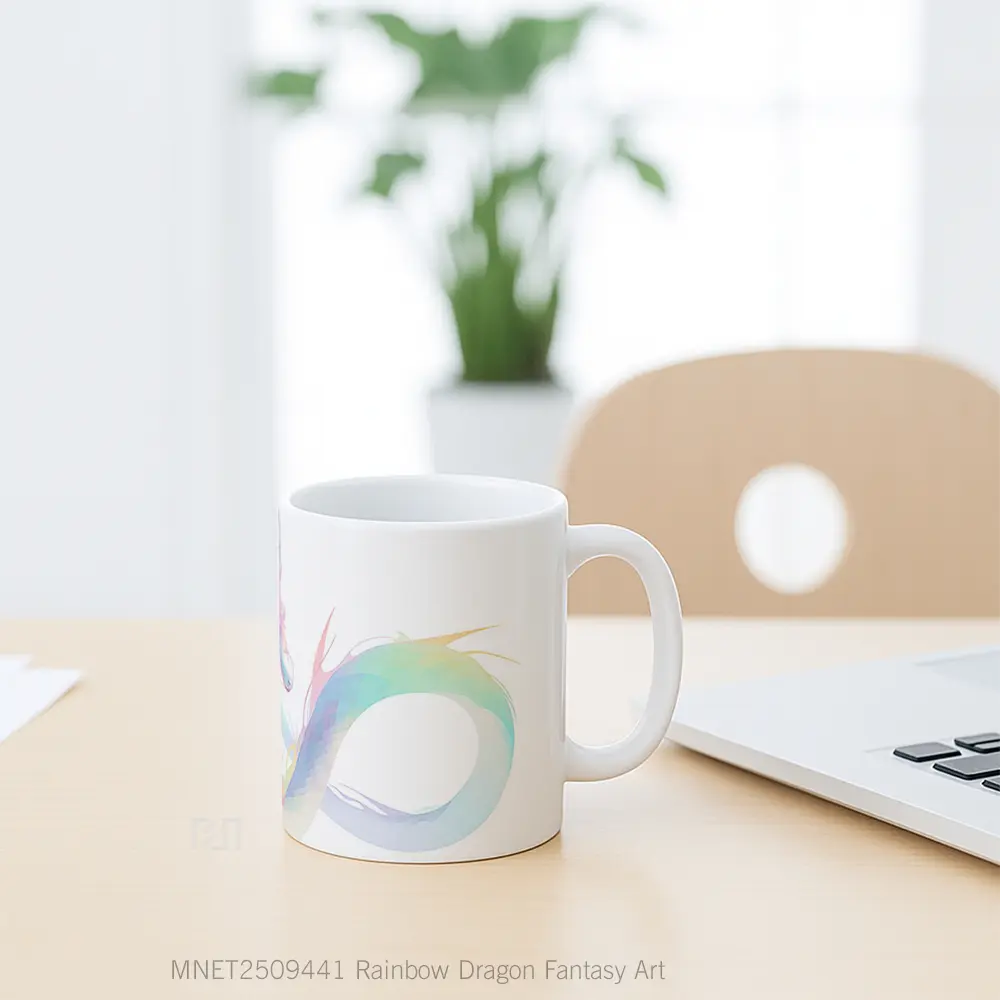 Rainbow Dragon Fantasy Art Mug MNET2509441 - All-side / Desain