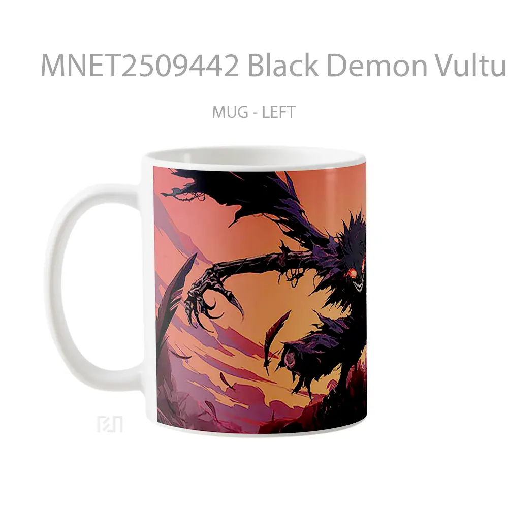 Black Demon Vulture Anime Mug MNET2509442 - All-side / Desain