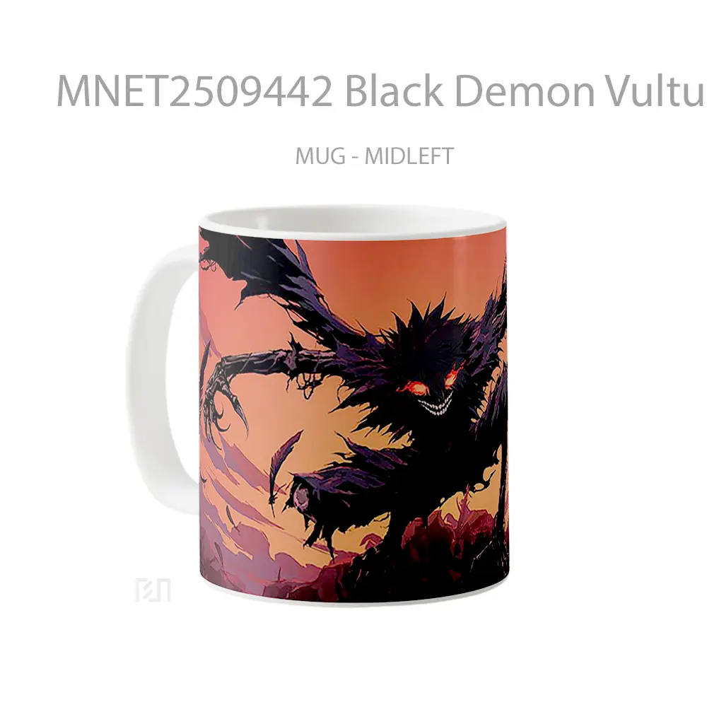 Black Demon Vulture Anime Mug MNET2509442 - All-side / Desain