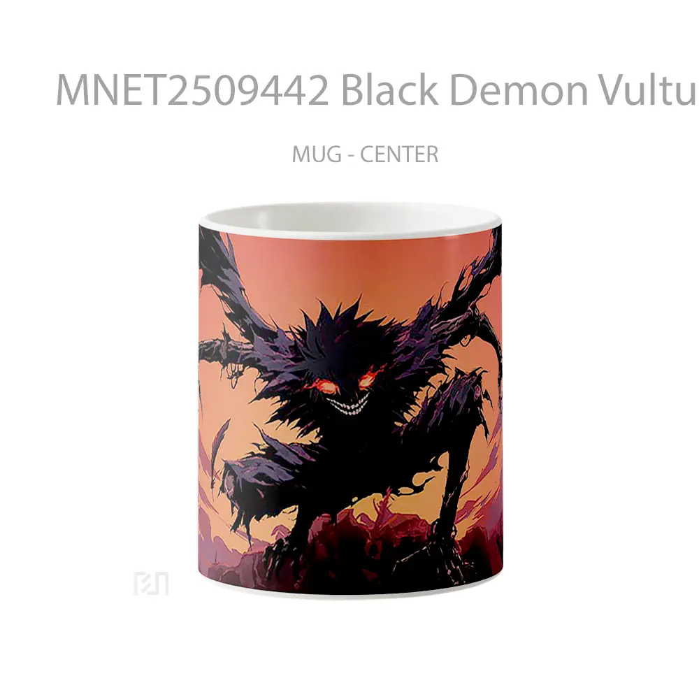 Black Demon Vulture Anime Mug MNET2509442 - All-side / Desain