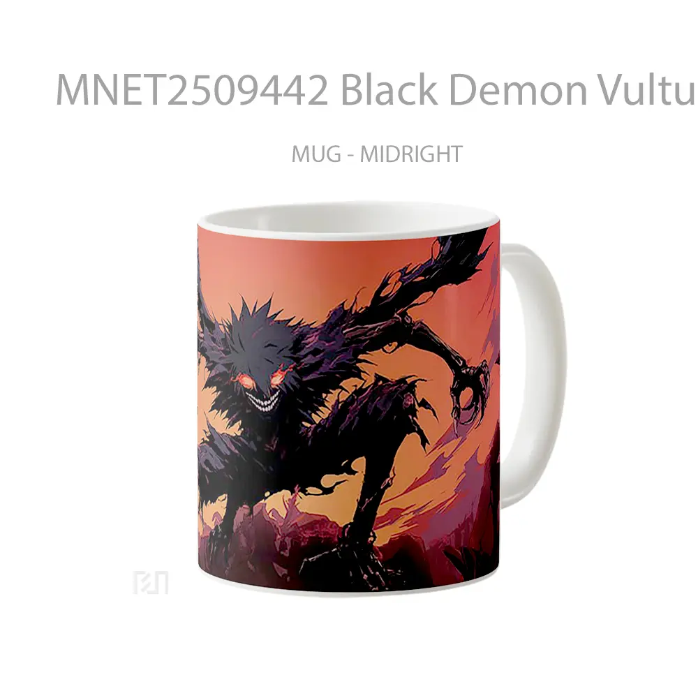 Black Demon Vulture Anime Mug MNET2509442 - All-side / Desain