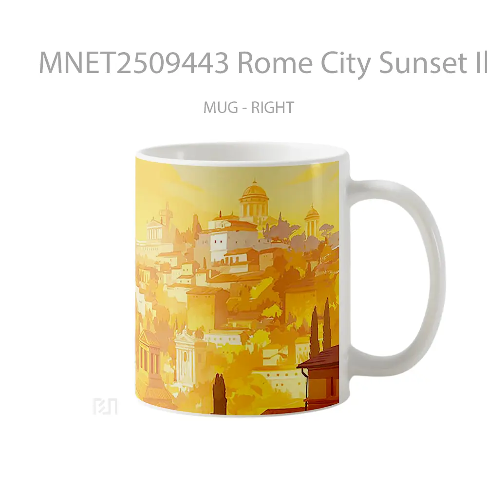 Rome City Sunset Illustration Mug MNET2509443