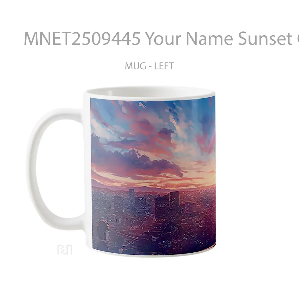 Your Name Sunset Cityscape Mug MNET2509445 - All-side / Desain