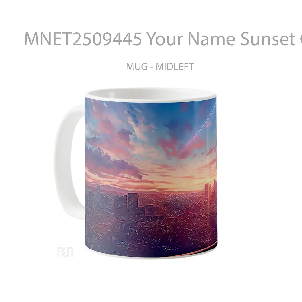 Your Name Sunset Cityscape Mug MNET2509445 - All-side / Desain