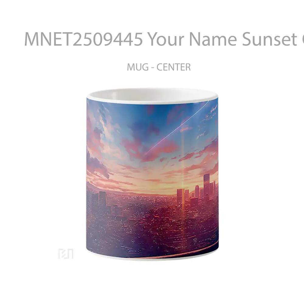 Your Name Sunset Cityscape Mug MNET2509445 - All-side / Desain