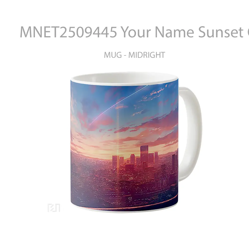 Your Name Sunset Cityscape Mug MNET2509445 - All-side / Desain