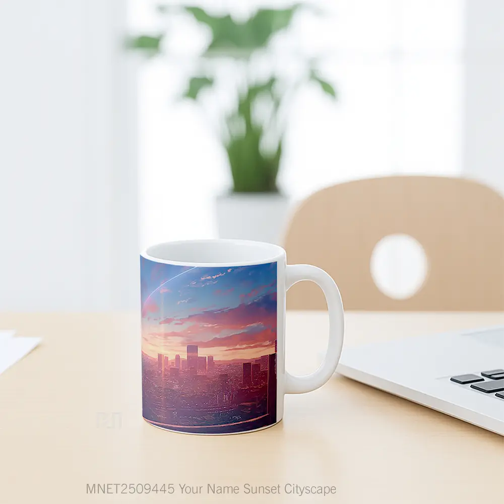 Your Name Sunset Cityscape Mug MNET2509445 - All-side / Desain