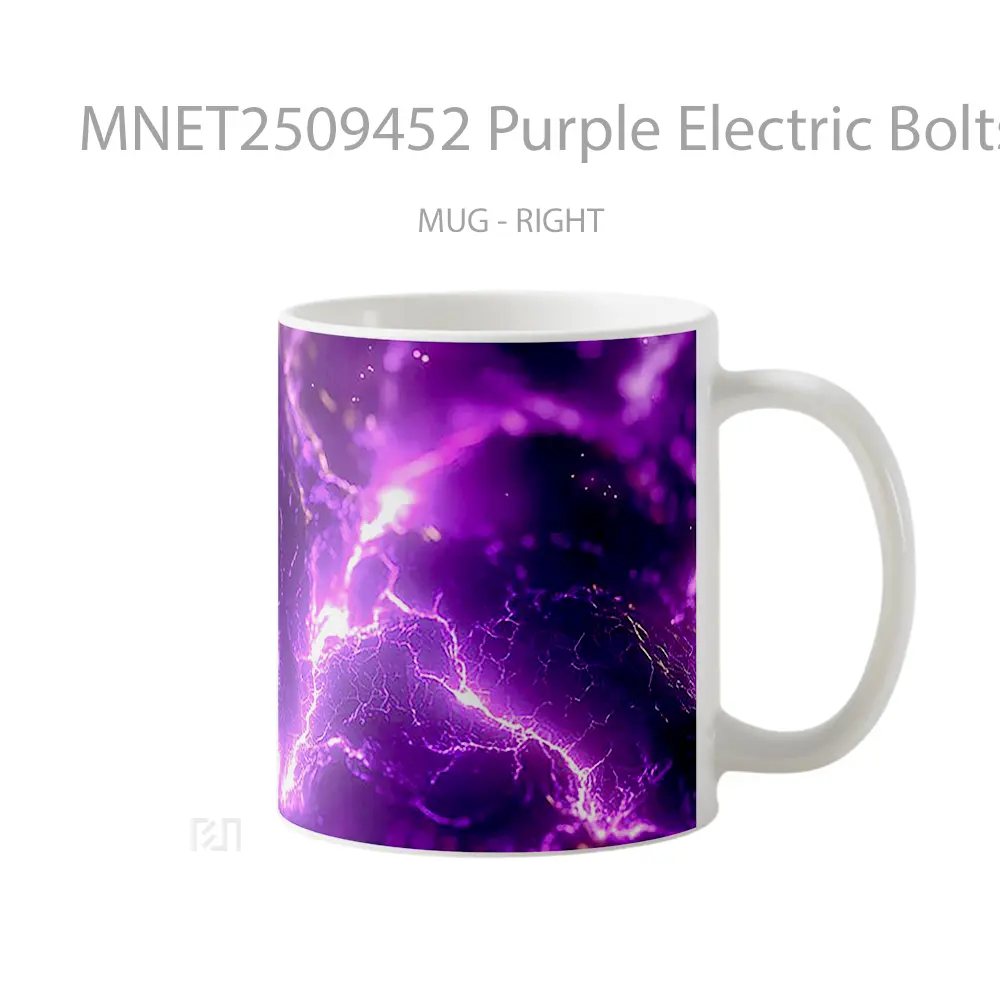 Purple Electric Bolts Aesthetic Mug MNET2509452
