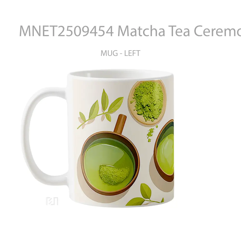 Matcha Tea Ceremony Green Mug MNET2509454 - All-side / Desain