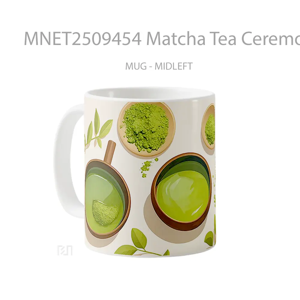 Matcha Tea Ceremony Green Mug MNET2509454 - All-side / Desain