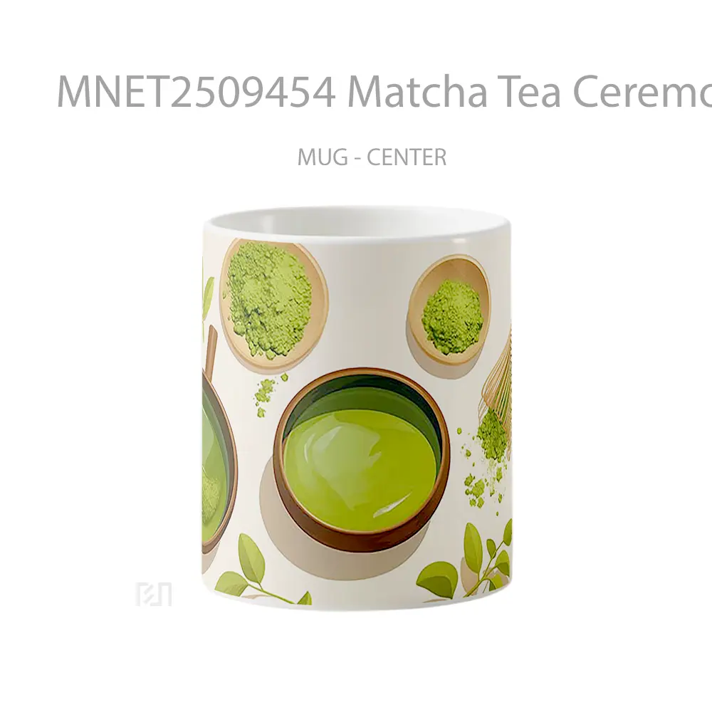 Matcha Tea Ceremony Green Mug MNET2509454 - All-side / Desain