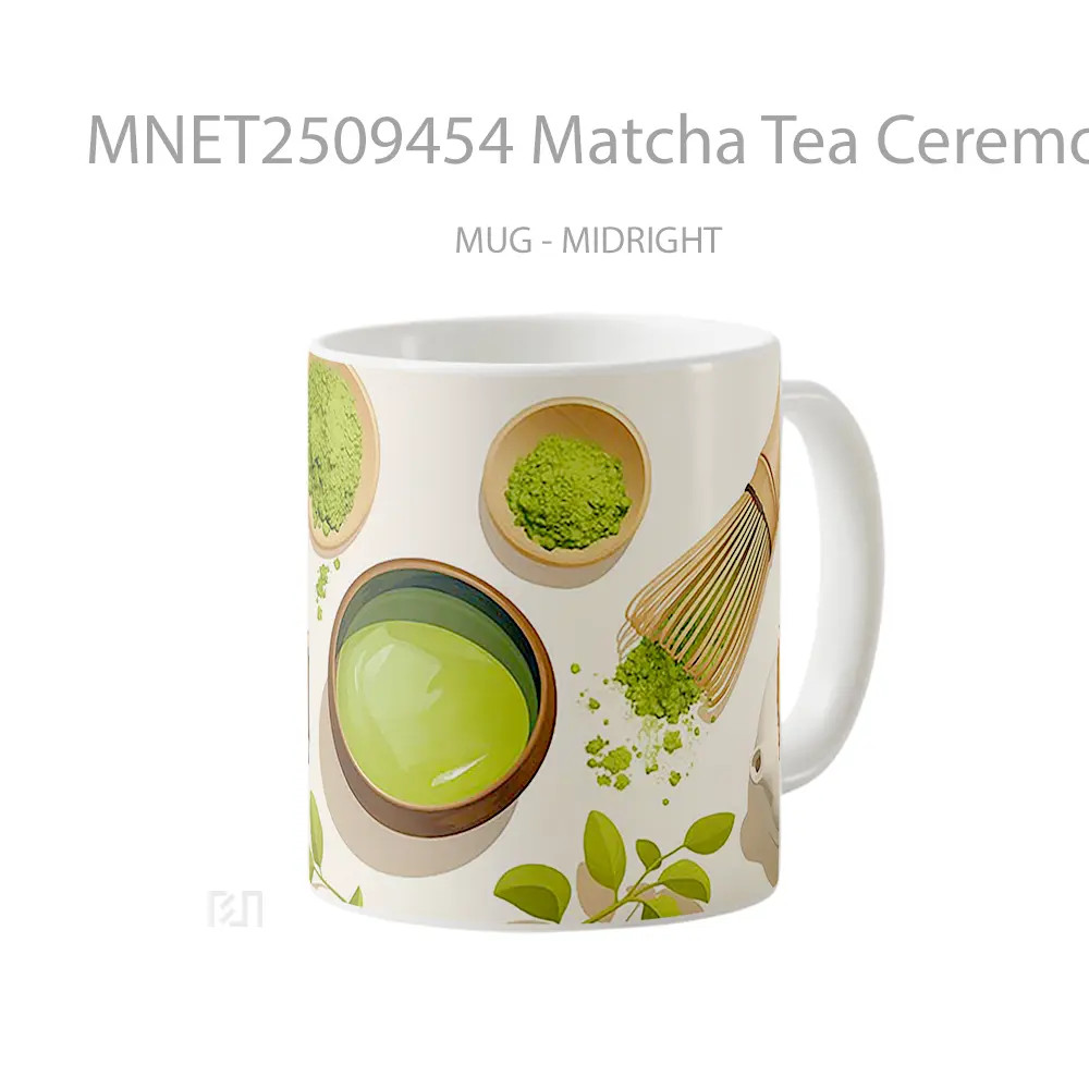 Matcha Tea Ceremony Green Mug MNET2509454 - All-side / Desain