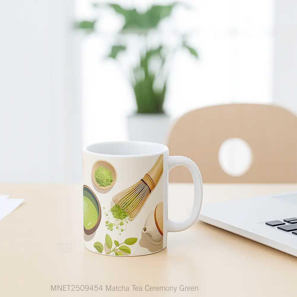Matcha Tea Ceremony Green Mug MNET2509454 - All-side / Desain