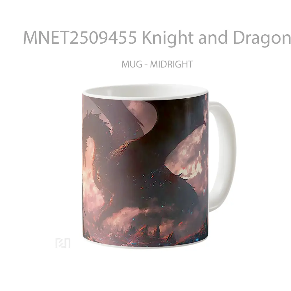 Knight And Dragon Battle Mug MNET2509455 - All-side / Desain