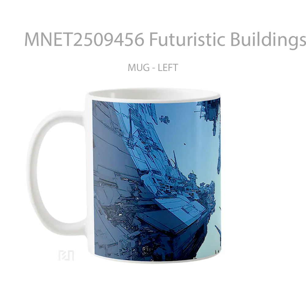 Futuristic Buildings Skyline Mug MNET2509456 - All-side / Desain