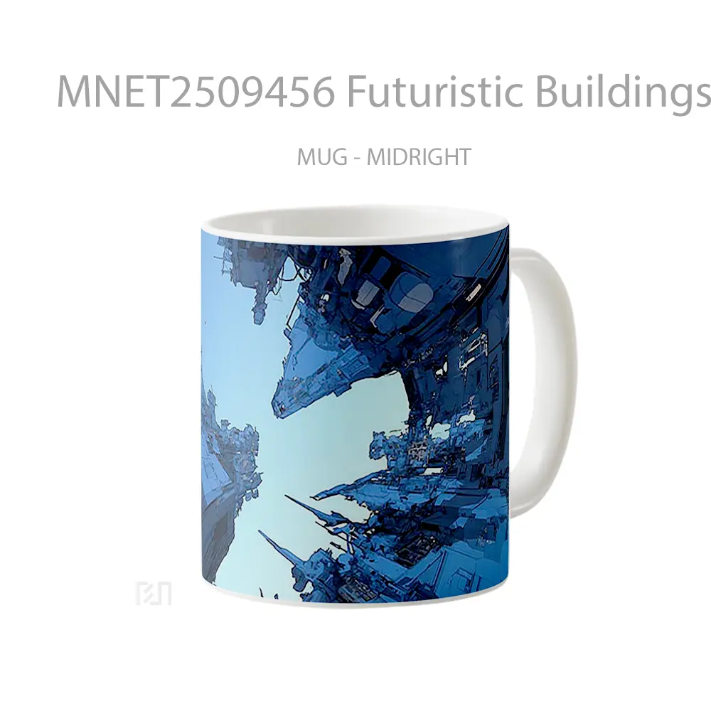 Futuristic Buildings Skyline Mug MNET2509456 - All-side / Desain