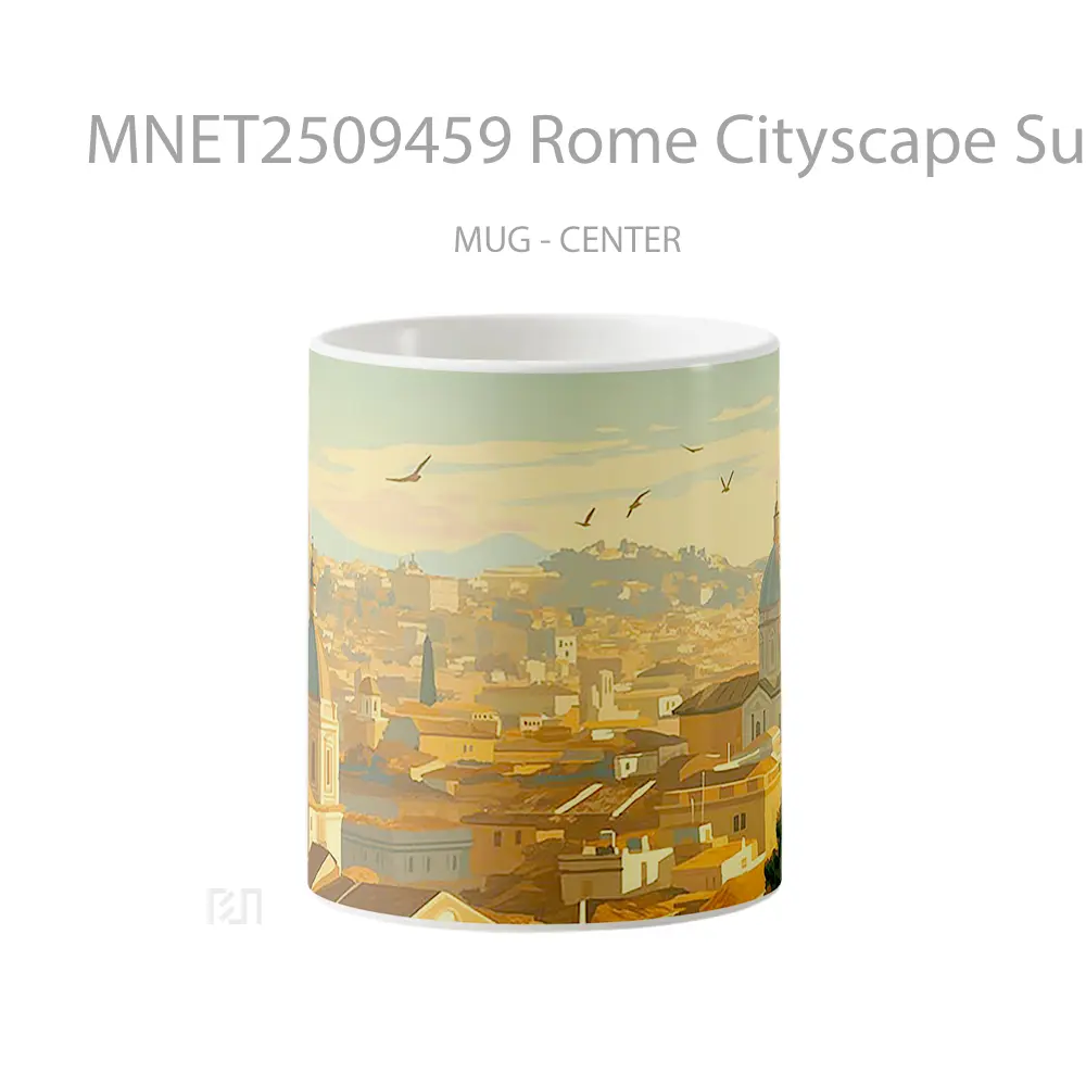 Rome Cityscape Sunset Mug MNET2509459 - All-side / Desain