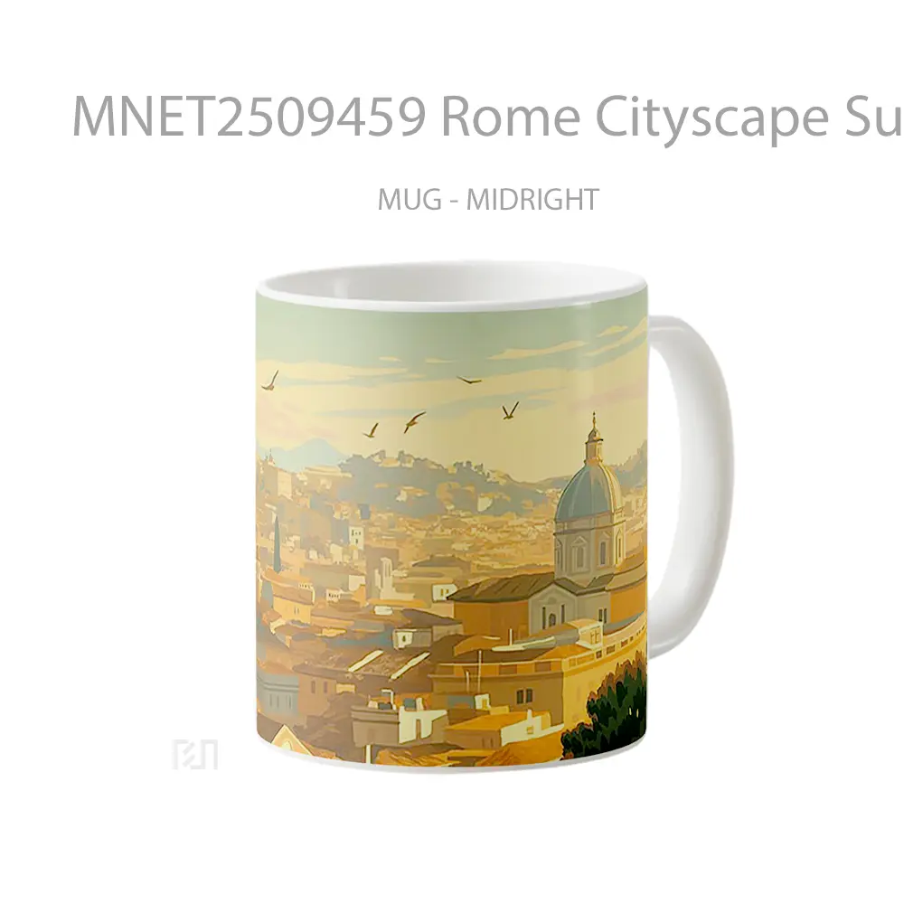Rome Cityscape Sunset Mug MNET2509459 - All-side / Desain