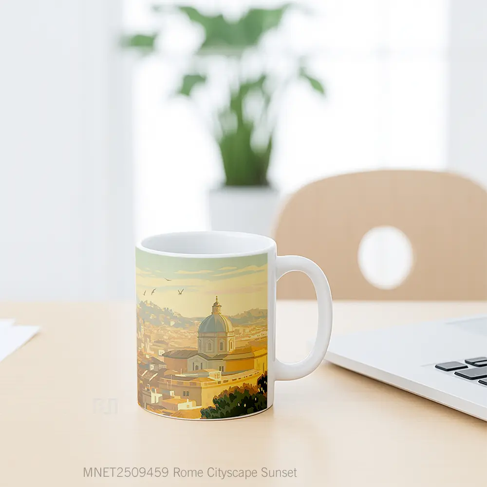 Rome Cityscape Sunset Mug MNET2509459 - All-side / Desain