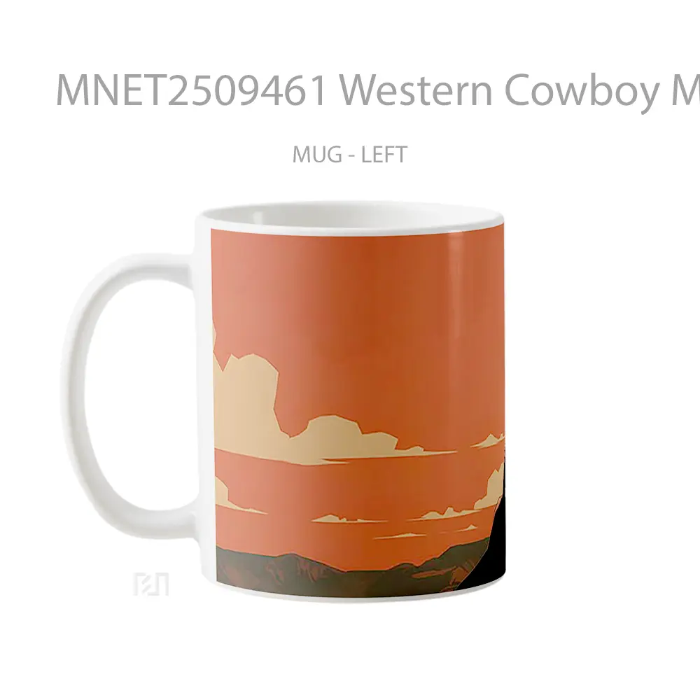 Western Cowboy Man Mug MNET2509461 - All-side / Desain