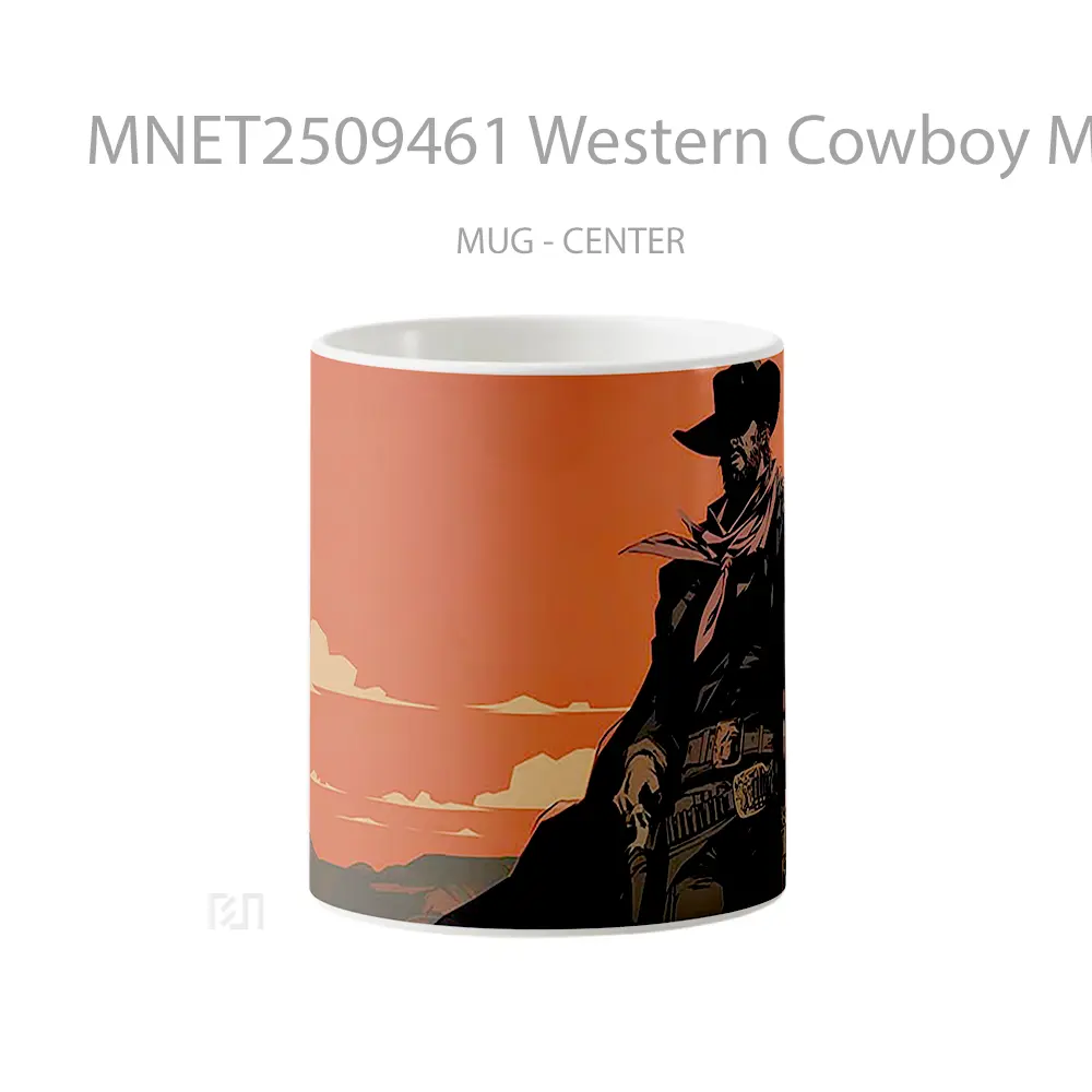 Western Cowboy Man Mug MNET2509461 - All-side / Desain