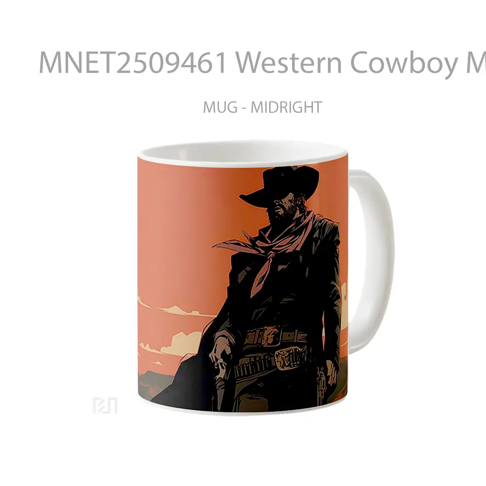 Western Cowboy Man Mug MNET2509461 - All-side / Desain