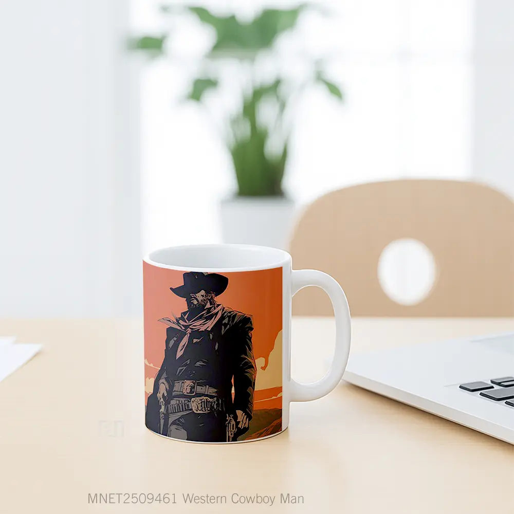 Western Cowboy Man Mug MNET2509461 - All-side / Desain