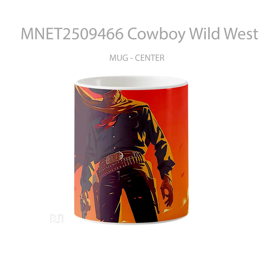 Cowboy Wild West Red Mug MNET2509466 - All-side / Desain