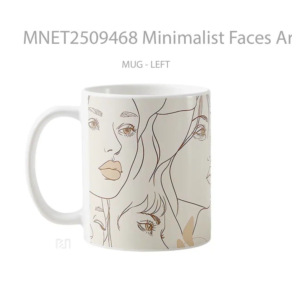 Minimalist Faces Artistic Mug MNET2509468 - All-side / Desain