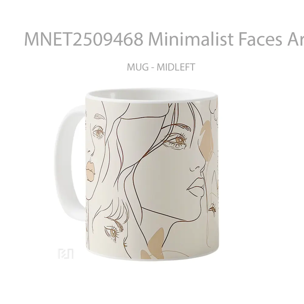 Minimalist Faces Artistic Mug MNET2509468 - All-side / Desain