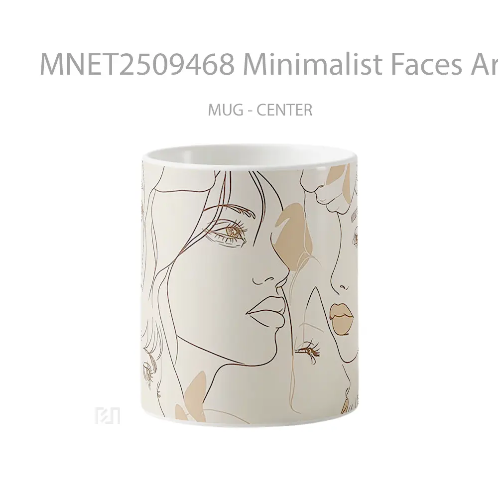 Minimalist Faces Artistic Mug MNET2509468 - All-side / Desain