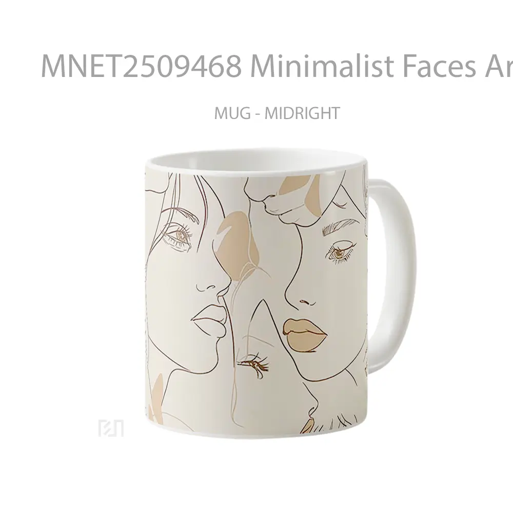 Minimalist Faces Artistic Mug MNET2509468 - All-side / Desain