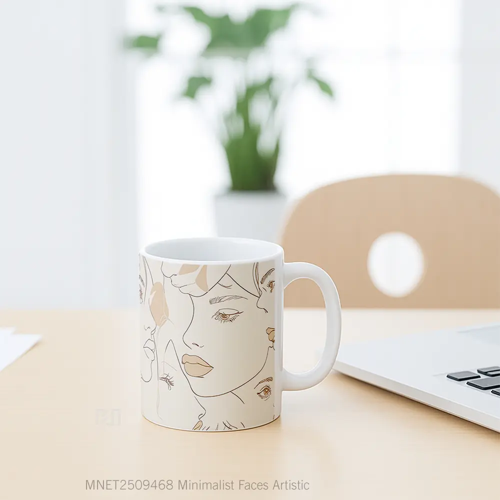 Minimalist Faces Artistic Mug MNET2509468 - All-side / Desain