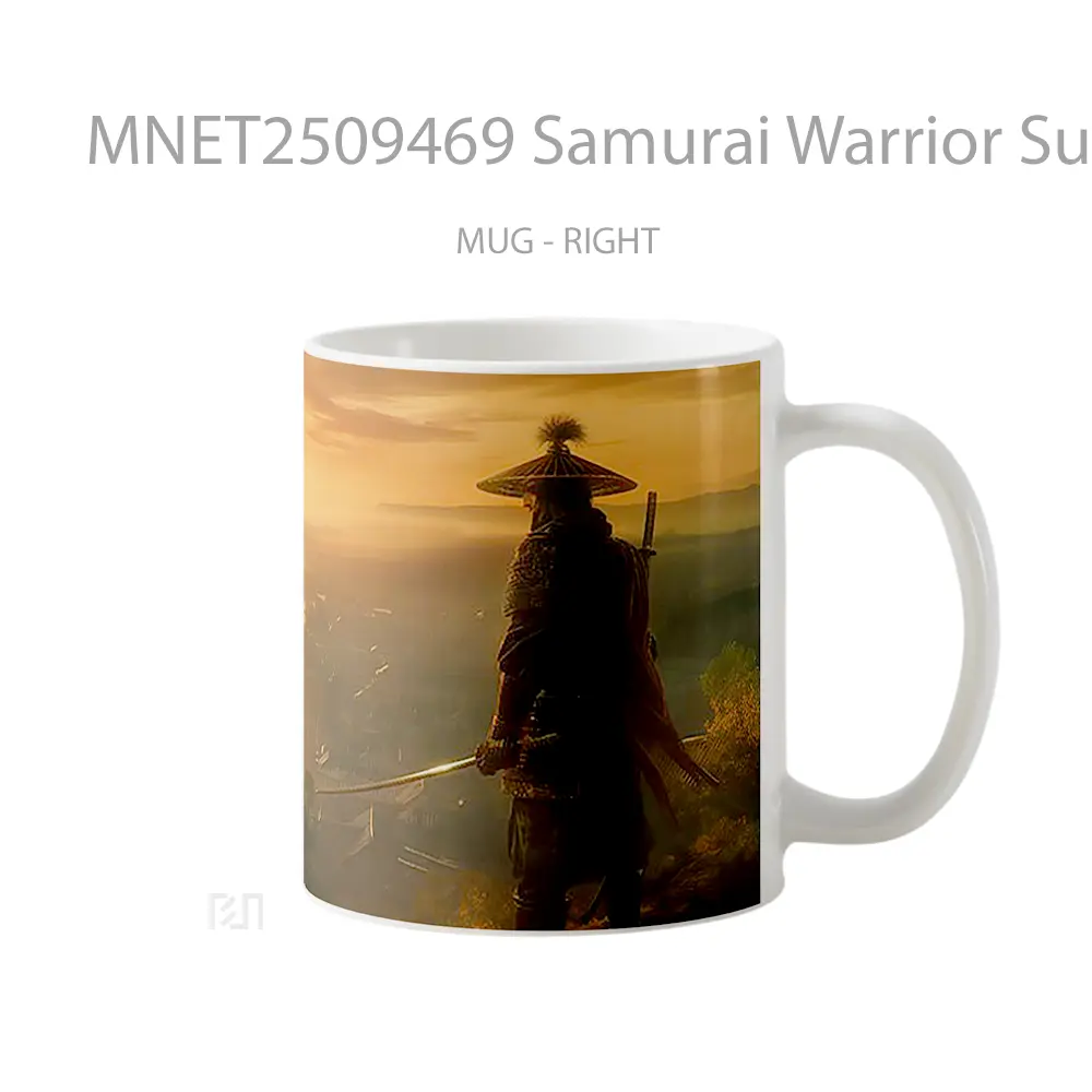 Samurai Warrior Sunset Village Hilltop Mug MNET2509469